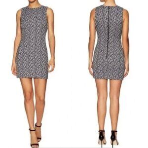 Elizabeth & James Jacquard Nadia Black & White Sleeveless Mini Dress Size 4 $385